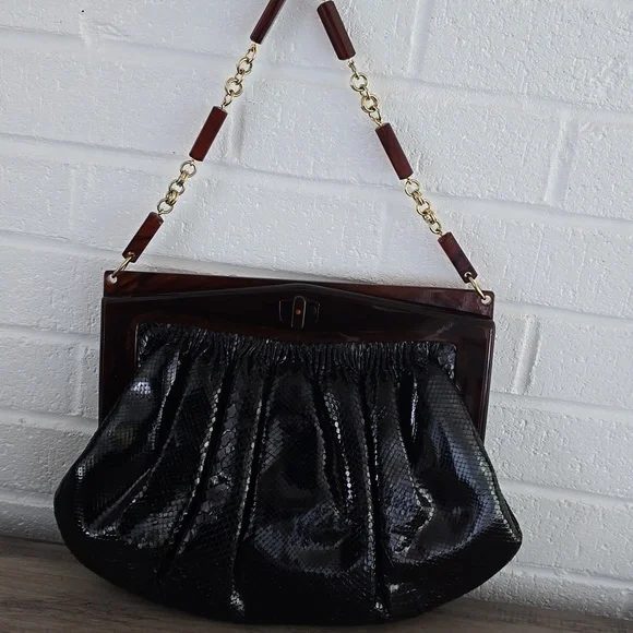 Colombetti Milano Vintage Snake Skin Purse - Picture 6 of 13